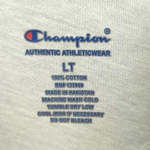 MEN'S Big & Tall Champion tossed script printed tee - Picture 5 of 7